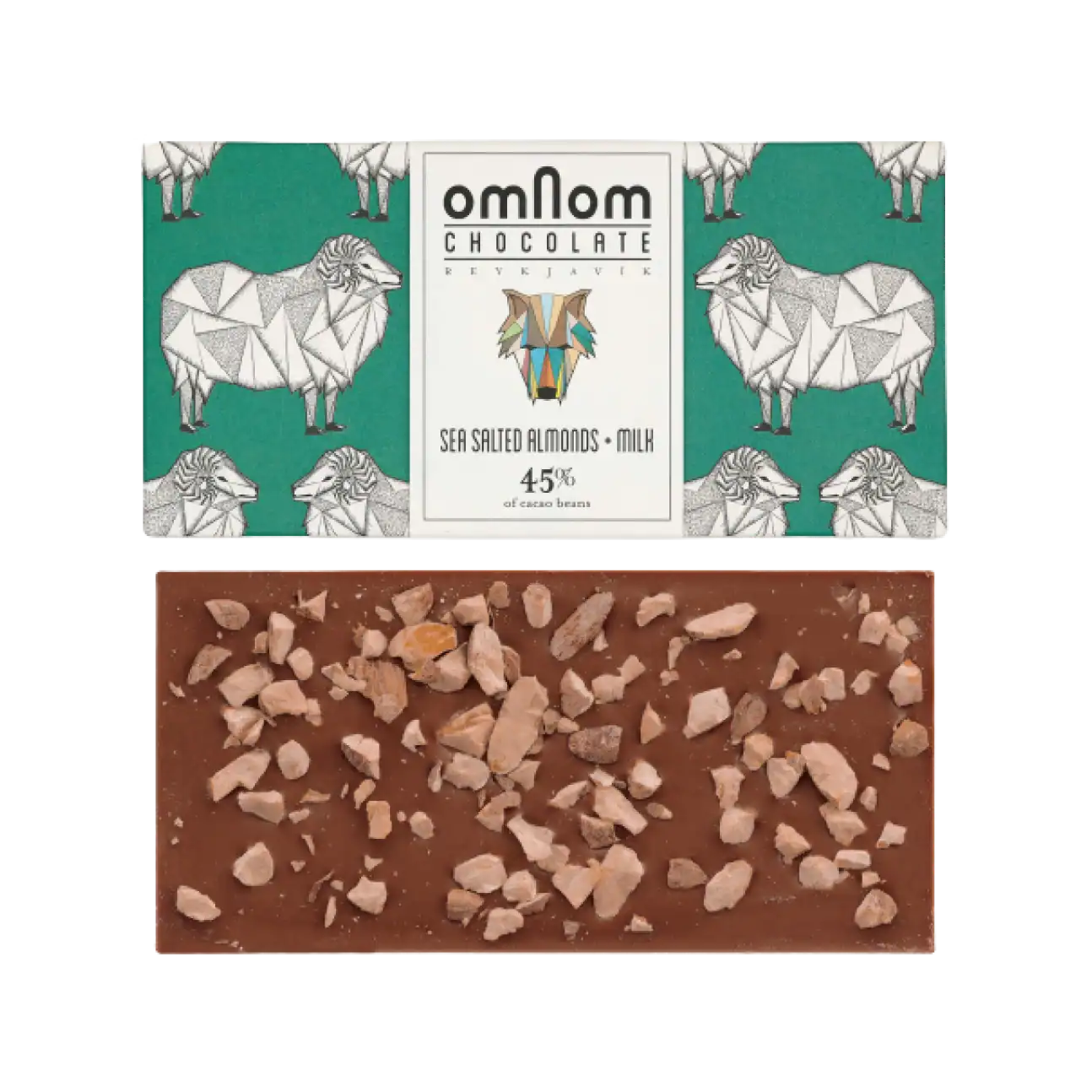 Omnom Sea salted Almonds + Milk 60g