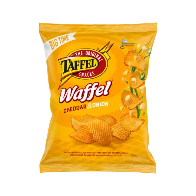 Taffel Waffel Cheddar & Onion 270g - Chips