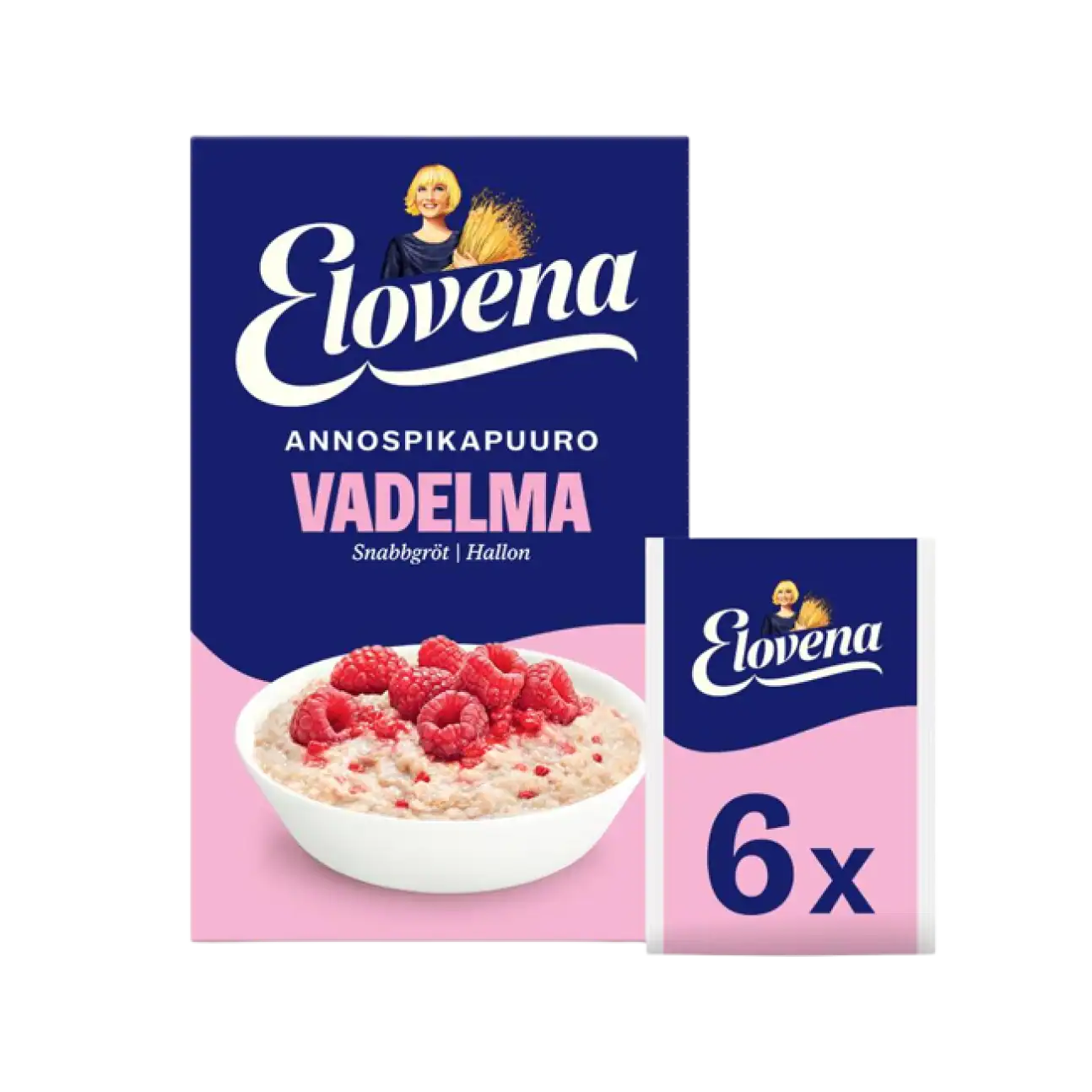 Elovena Hallon 210g - Portionsförpackad snabbgröt