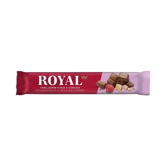 Royal Vaniljfudge & Hallon 45 g chokladkaka