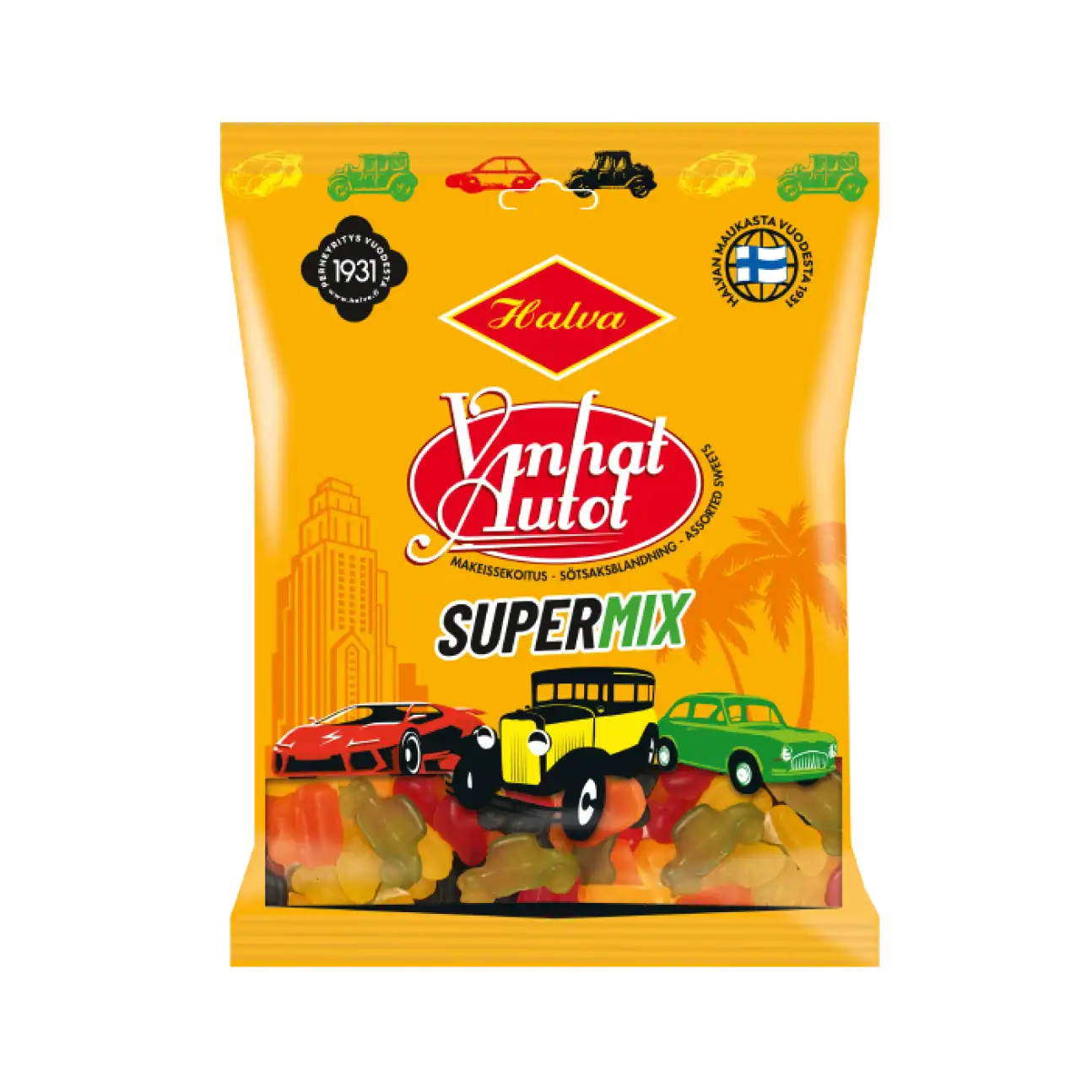 Halva Vanhat Autot Supermix - Gamla Bilar Supermix 300g