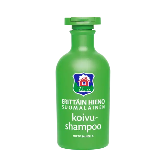 Björkschampo 300 ml – Erittäin Hieno Suomalainen shampoo med björkextrakt, importerat finskt godis från Finland